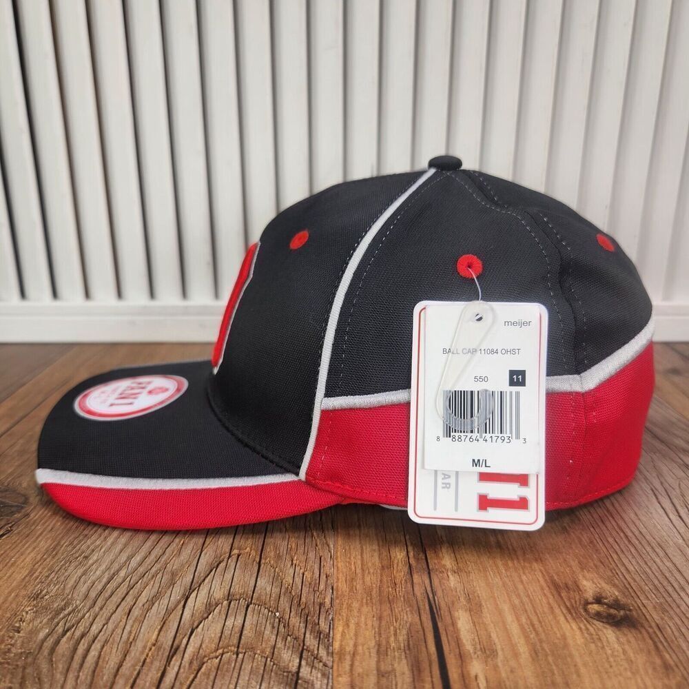 Ohio State University Buckeyes Fan1 Size M/L Hat Cap Black Red Baseball College - Picture 6 of 13